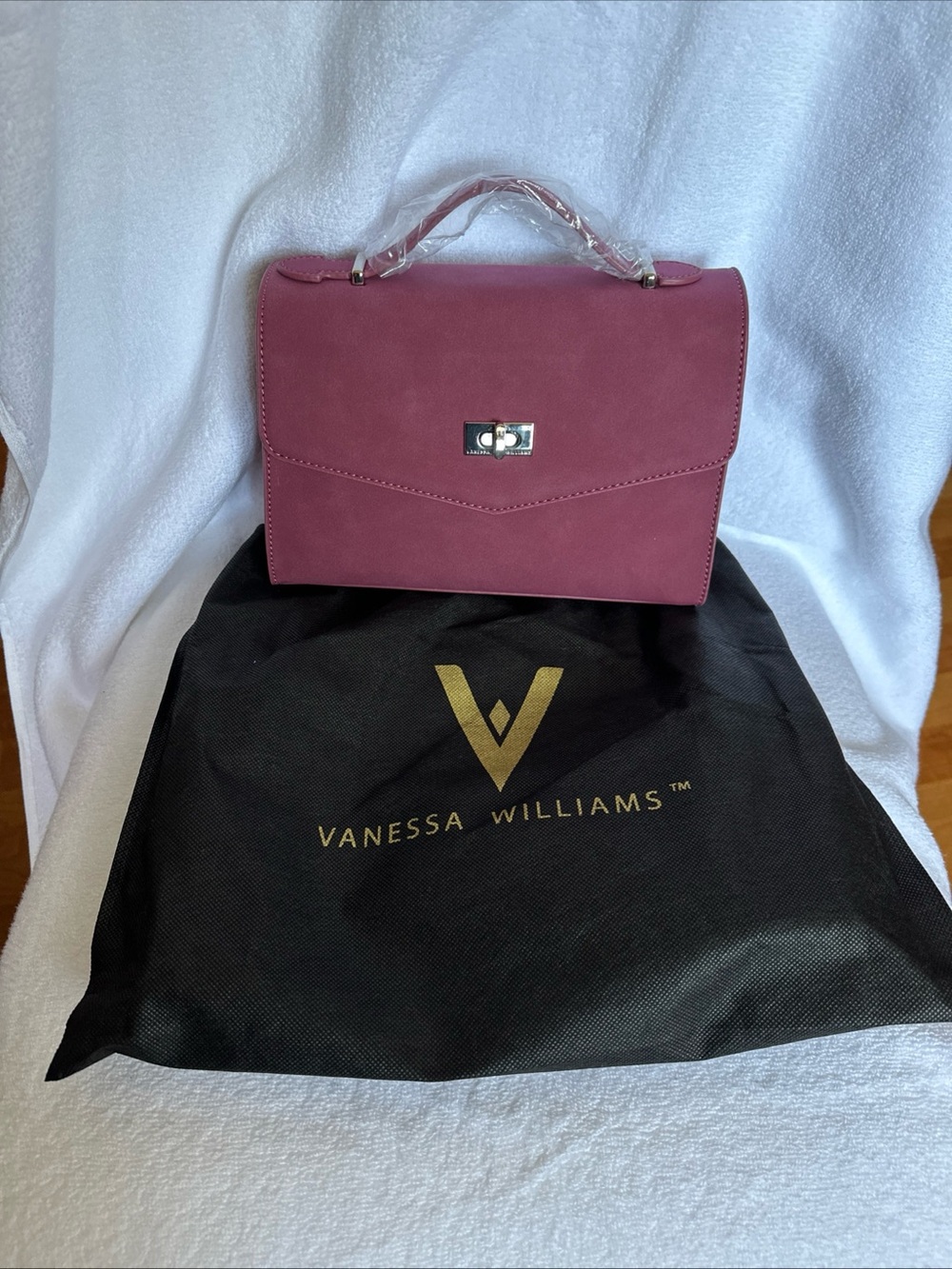 Vanessa Williams Mauve Pink Structured Top-Handle Satchel